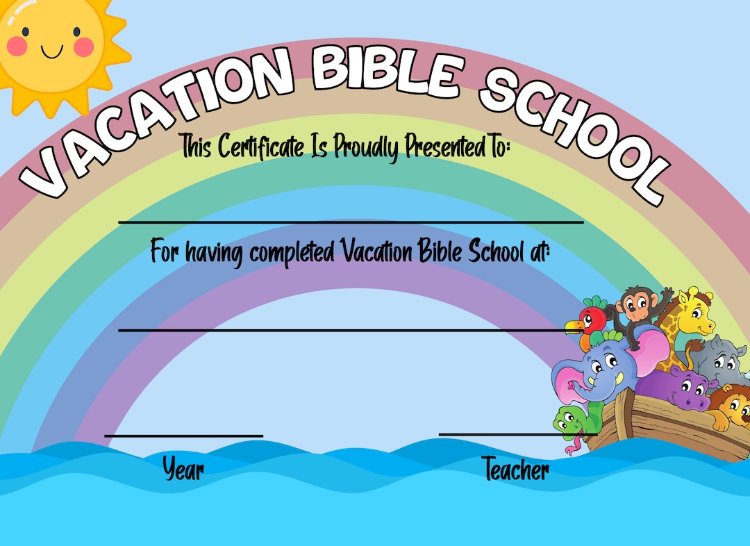 VBS Certificate - Etsy