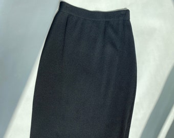 St. John Basics Black Wool Skirt / Size 4 / S