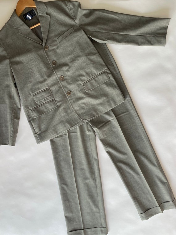 Ralph Lauren Women's Gray Wool Blazer and Pants Suit S / M - Etsy