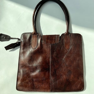 Vintage Brown Leather Bag image 2