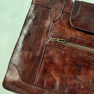 Vintage Brown Leather Bag image 3