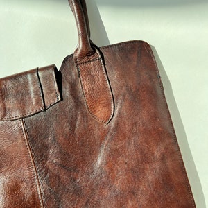 Vintage Brown Leather Bag image 6