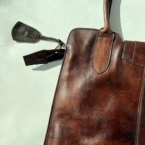 Vintage Brown Leather Bag image 4