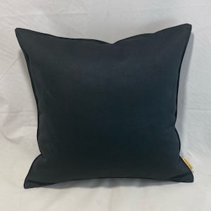 On sale, Black macro suede modern smart cushion with knife edge/mini flange finish