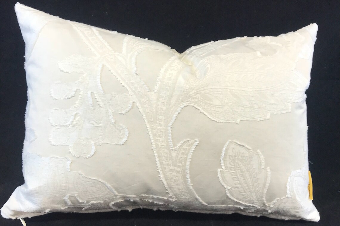 Stunning Expensive Designer Fabric Cushion in Ivory Etsy