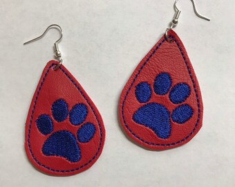 Hand-carved Tiger Paw Shell Earrings