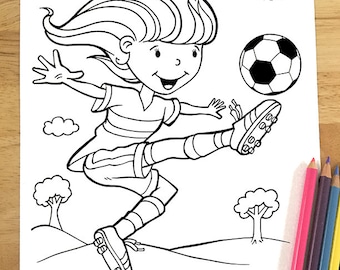 sports coloring page  etsy