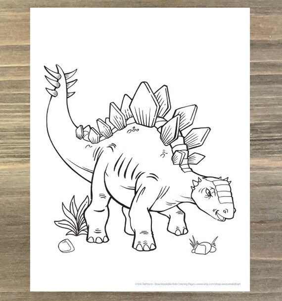 Drawings To Paint & Colour Dinosaur - Print Design 011