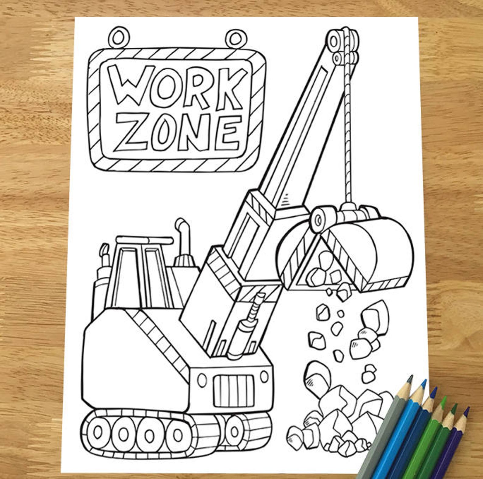 Printable Construction Coloring Pages Sketch Coloring Page Truck 