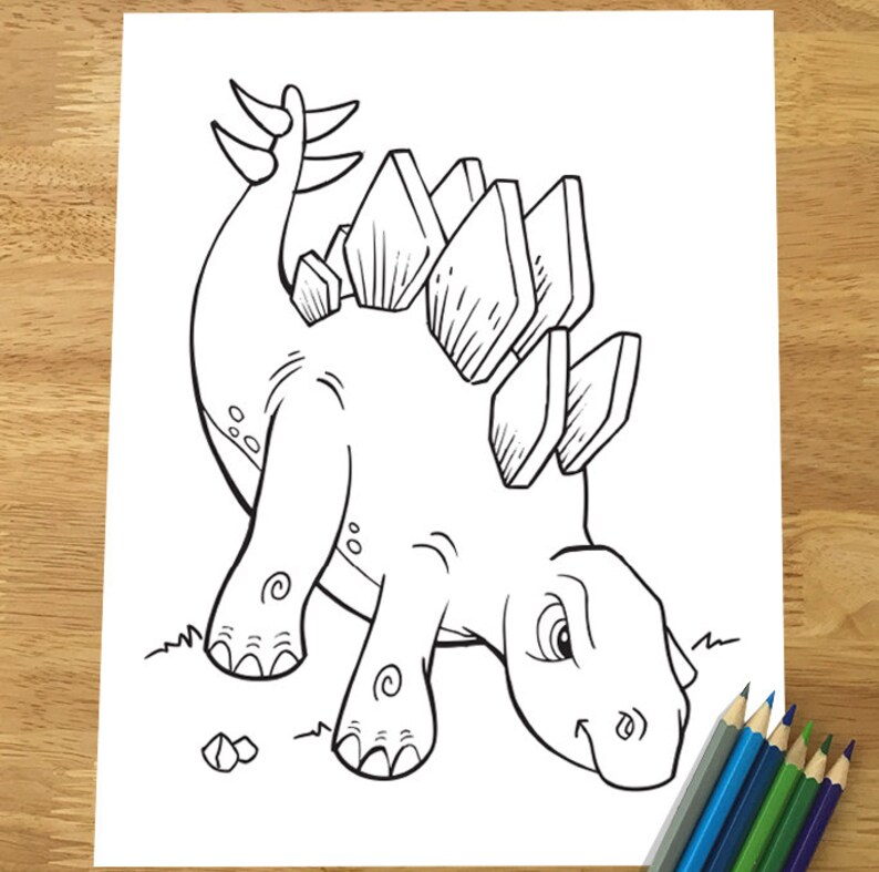Download Tough Dinosaurs Coloring Page Set Downloadable PDF file | Etsy