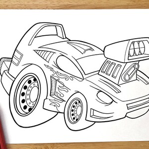 Awesome Cool Car Coloring Page! Downloadable PDF file!