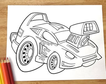 Awesome Cool Car Coloring Page! Downloadable PDF file!
