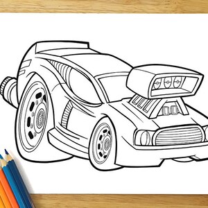 Cool Car Coloring Page! Downloadable PDF file!