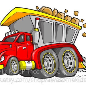 Commercial Use Extended License!!! Clipart of a Super Dump Truck
