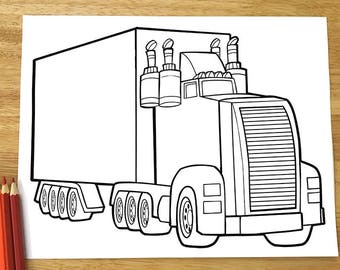 Big Tough Truck Coloring Page! Downloadable PDF file!