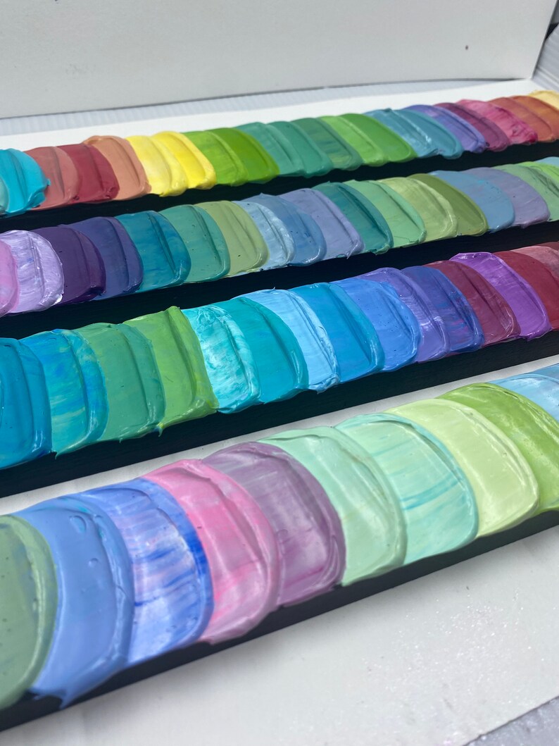 Chunky Paint Blobs Abstract Acrylic Paintings Etsy