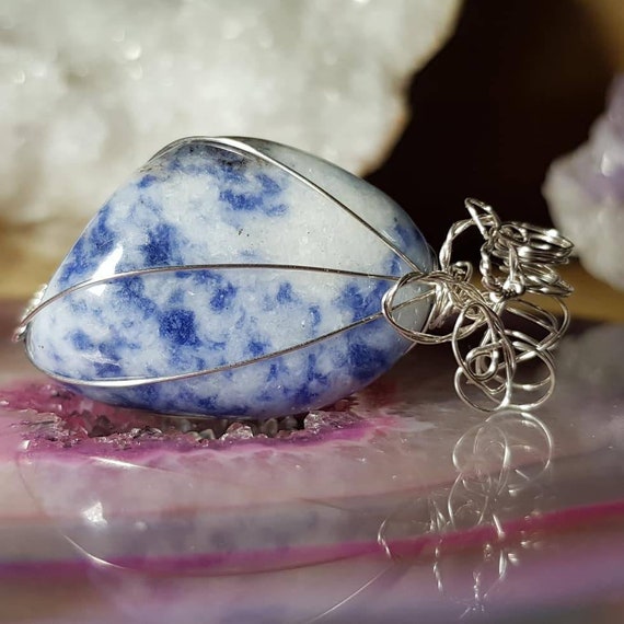 Natural Blue Quartz in Polished Set in Nickelfree Silver Etsy