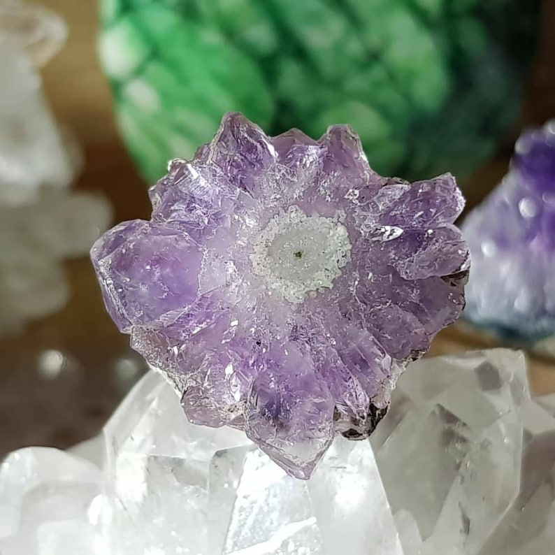 Silver Amethyst Ring in Uruguayan stalactites