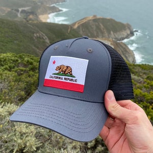 International Tie Black California Flag Snapback Baseball Hat