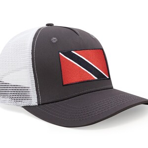 Trinidad & Tobago Trucker Hat: Adjustable Snapback Baseball Cap with Embroidered Flag Patch