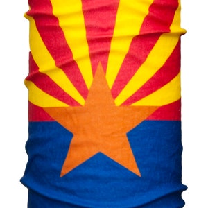 Arizona Flag Multifunctional Scarf, sunmask, Balaclava, Great Neck Gaiter Or Bandana