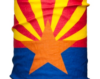 Arizona Flag Multifunctional Scarf, sunmask, Balaclava, Great Neck Gaiter Or Bandana