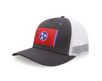 Czapka Tennessee: Regulowana czapka bejsbolówka typu trucker z haftowaną flagą