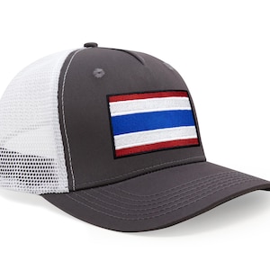 Thailand-truckerhoed: verstelbare snapback-baseballpet met geborduurde vlagpatch