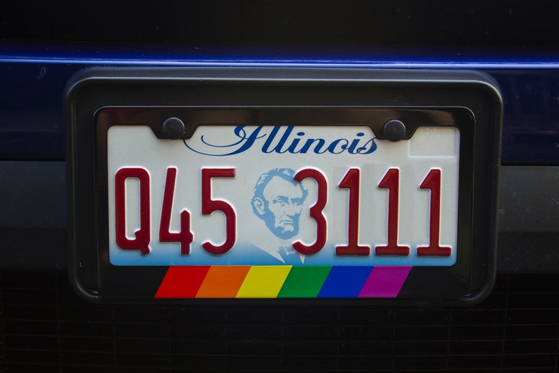 Rainbow Pride Flag License Plate Frame Black High Grade 304 - Etsy