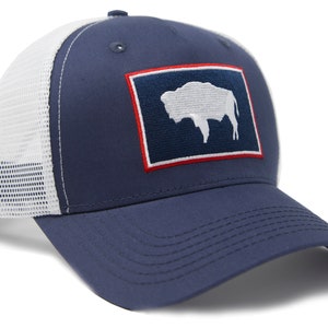 International Tie Wyoming Flag Snapback Trucker Baseball Hat