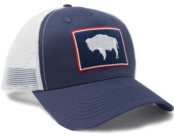 International Tie Wyoming Flag Snapback Trucker Baseball Hat