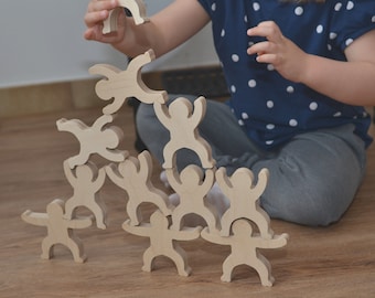 Montessori inspired wooden balance game for children