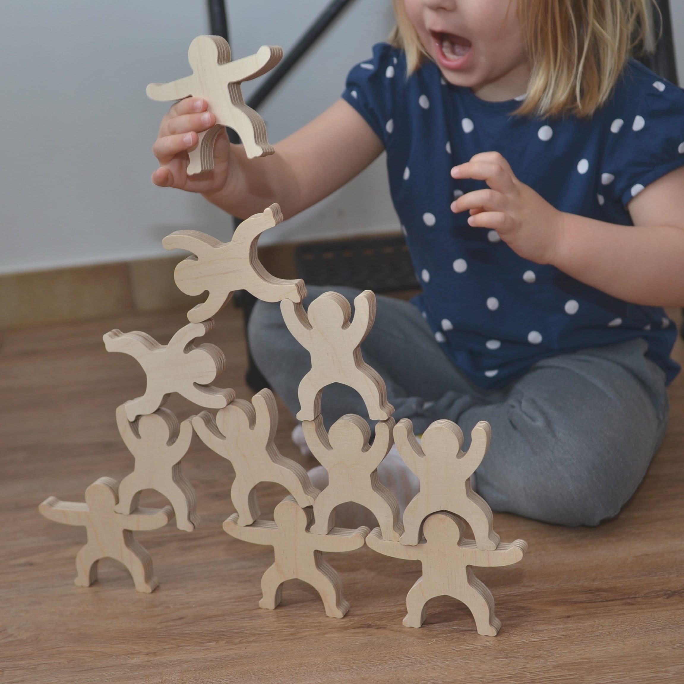 Jeu d'équilibre en bois inspiration Montessori pour enfant 