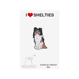 Sheltie enamel pin - lapel pin - shetland sheepdog - dog lovers - dog gift - stocking stuffer - sheltie gift - gift for her - gifts for mom