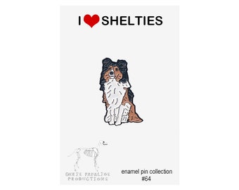 Sheltie enamel pin - lapel pin - shetland sheepdog - dog lovers - dog gift - stocking stuffer - sheltie gift - gift for her - gifts for mom