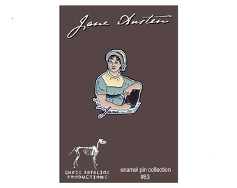 Jane Austen enamel pin - Pride and Prejudice - classic books - book pins - gifts for her - stocking stuffers - literary gift - book lovers