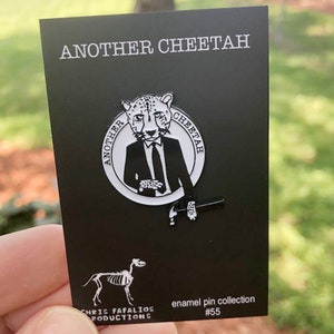 Another Cheetah enamel pin lapel pin punk pins music pins green day weezer blink 182 best friend gift for her flair image 3
