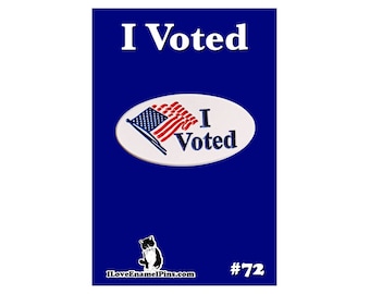 I Voted enamel pin - 1.5" hard enamel pin - American flag - Joe Biden - Kamala Harris - USA - flag pin - Bernie Sanders - I'm Speaking