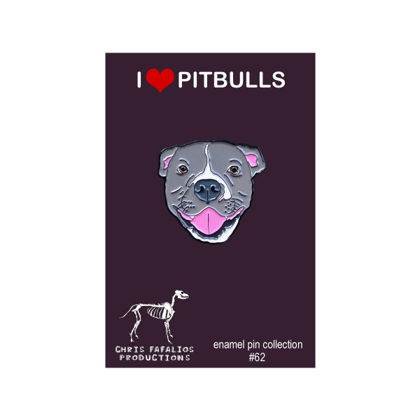 Pitbull enamel pin - pit bull lovers - dog gift - pitbull gift - dog lovers - lapel pin - pittie - gifts for him  - pitbull sticker - mom