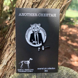 Another Cheetah enamel pin lapel pin punk pins music pins green day weezer blink 182 best friend gift for her flair image 4