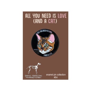 Cat Enamel Pin: All You Need Is Love - Limited Edition
