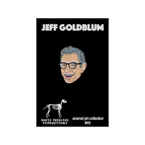 Jeff Goldblum enamel pin - LIMITED EDITION 1&quot; pin - jurassic park - gifts for her - gifts for dad - christmas gift - ian malcolm - lapel pin
