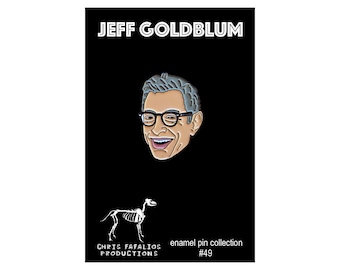 Jeff Goldblum enamel pin - LIMITED EDITION 1" pin - jurassic park - gifts for her - gifts for dad - christmas gift - ian malcolm - lapel pin