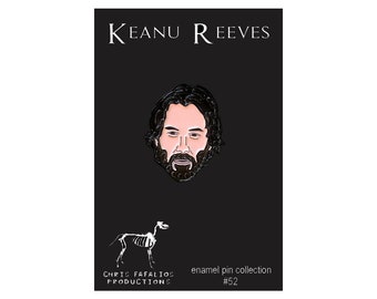 Broche de esmalte Keanu Reeves: edição limitada, esmalte rígido de 1 polegada