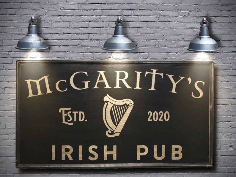 IRISH Pub Decor Large Irish Pub Sign Bar Sign Home Bar Etsy