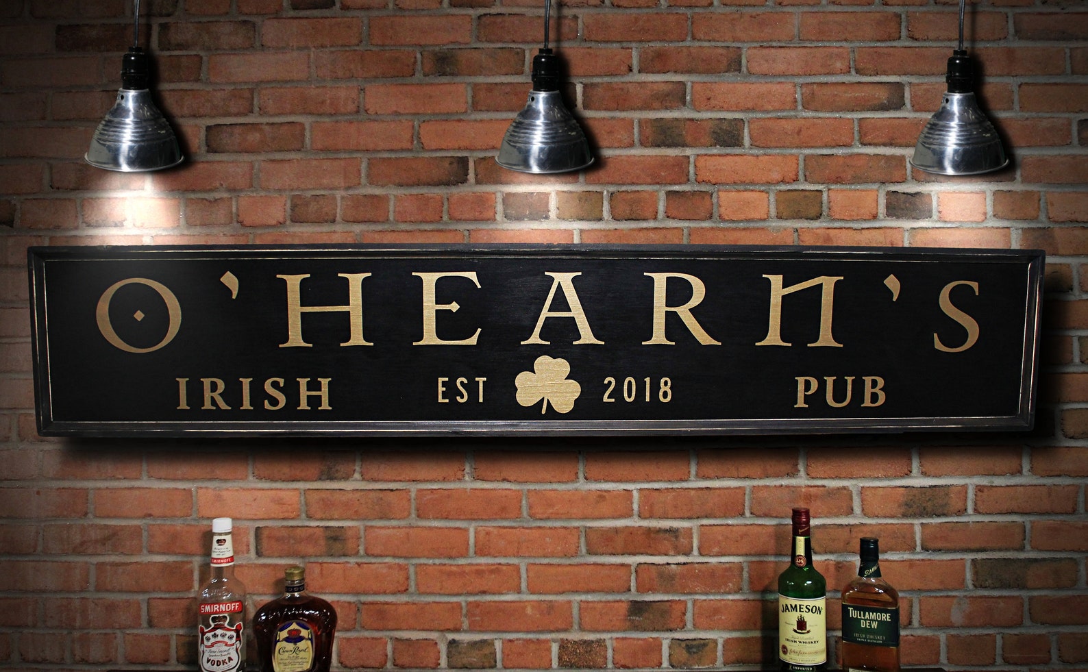 Personalized IRISH PUB Sign Your Last Name Bar Sign for Home Etsy