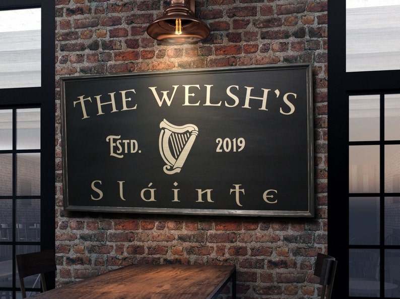 IRISH Pub Decor Large Irish Pub Sign Bar Sign Home Bar Etsy