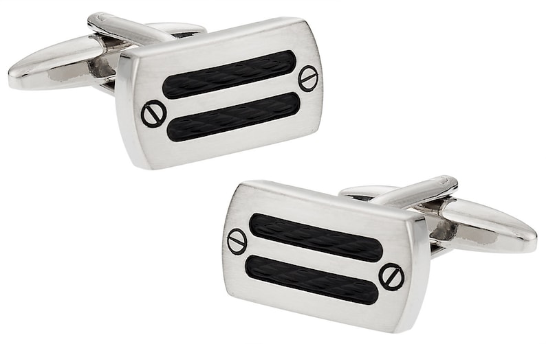 Industrial Silver-tone Cufflinks by Cuff-Daddy