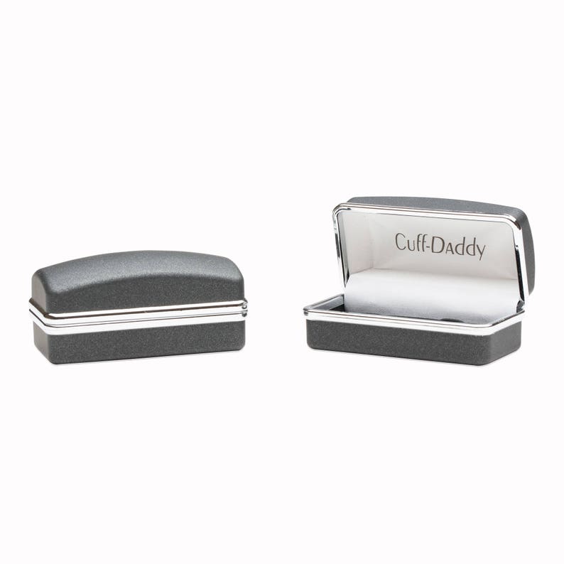Silver USB Flash Drive Cufflinks 32 Go Total Prêt à cadeau Mens Cuff liens Gift Dad Husband Boyfriend image 3