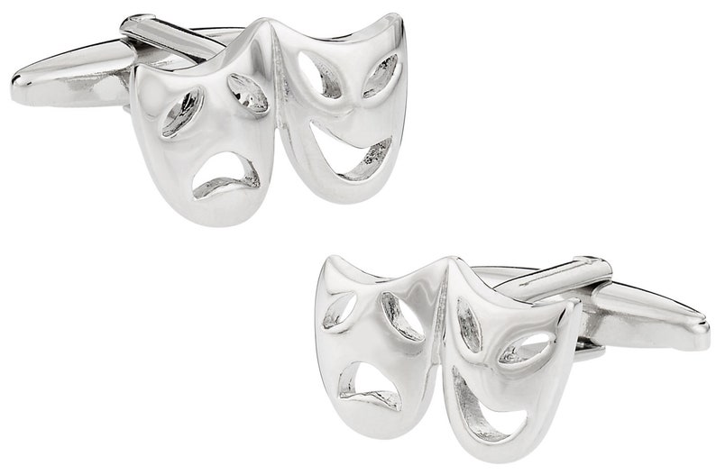 Drama Masks Cufflinks with Presentation Box